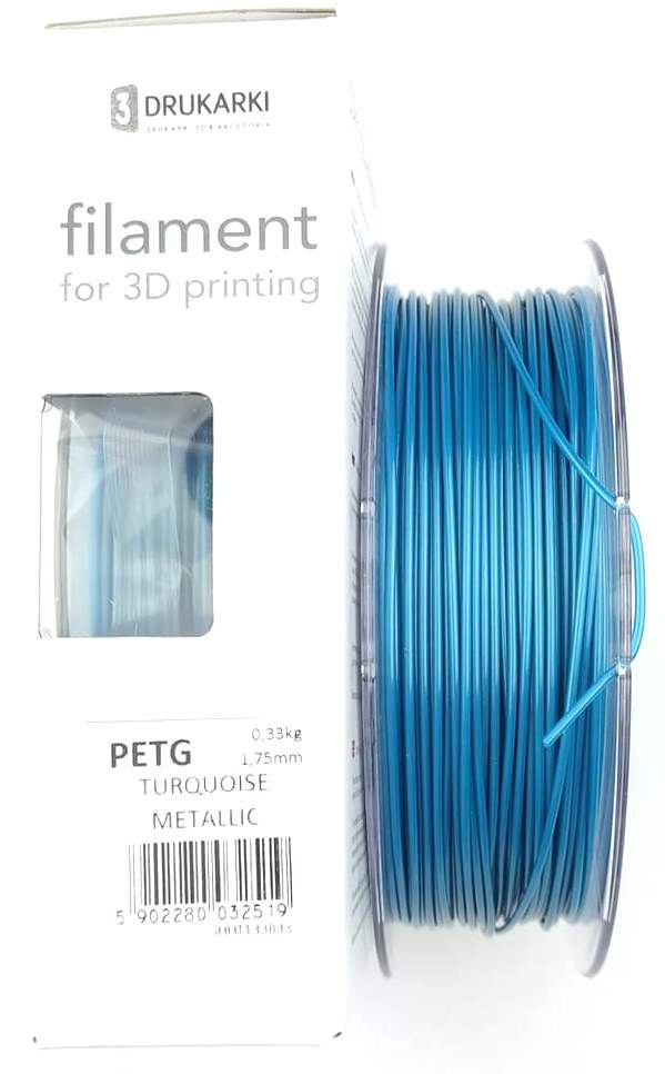 Filament Petg Turquoise Metallic Devil Design 0.33 kg