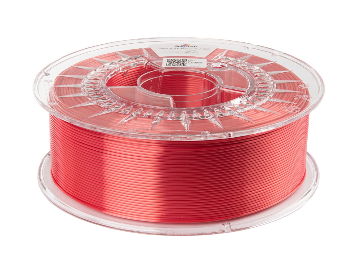 spectrum filaments silk Ruby Red szpula leżąca