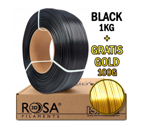 Filament refill PLA Starter Black Rosa 1kg