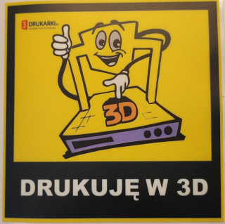 Naklejka Drukuję w 3D