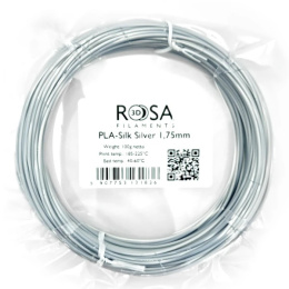 Próbka filamentu Rosa PLA-SILK Silver 1.75 mm