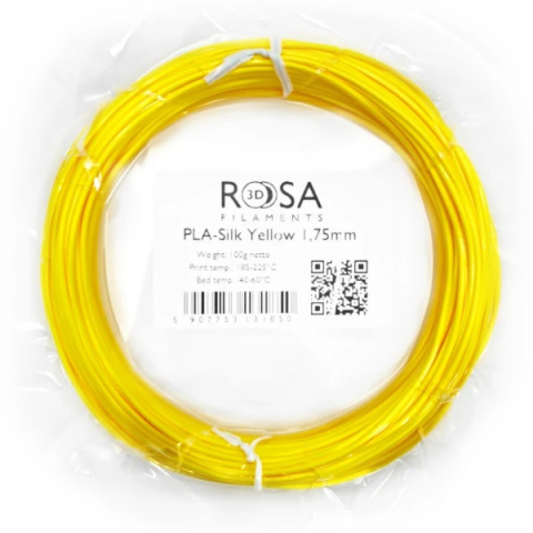 Próbka filamentu Rosa PLA-SILK Yellow 1.75 mm