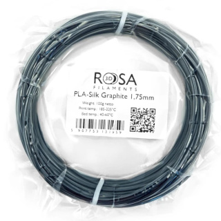 Próbka filamentu Rosa PLA-SILK Graphite 1.75 mm