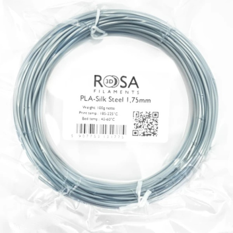 Próbka filamentu Rosa PLA-SILK Steel 1.75 mm