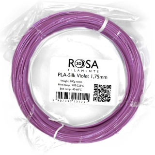 Próbka filamentu Rosa PLA-SILK Violet 1.75 mm