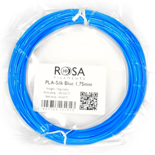 Próbka filamentu Rosa PLA-SILK Blue 1.75 mm